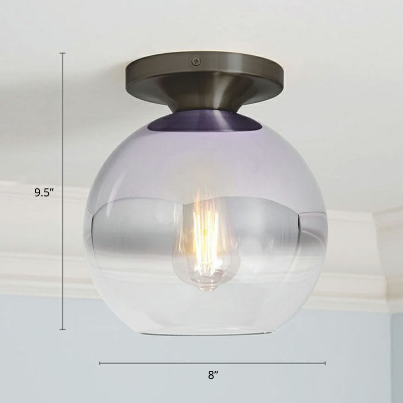 Geometric Glass Flushmount Light - Sleek And Simple Ceiling Fixture For Balcony More Black / D