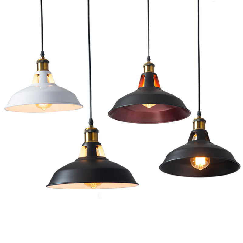 Rustic Pot-Lid Pendant Light With Venting Hole – Ideal For Bars