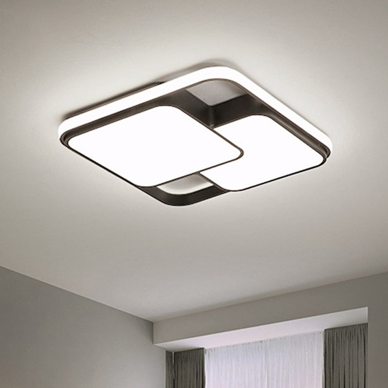 Nordic Acrylic Led Flush-Mount Ceiling Light For Bedrooms - Overlapping Style