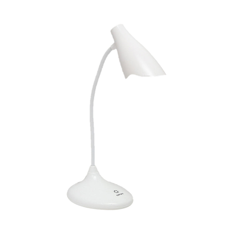 Nordic Bell-Shaped Led Desk Lamp: Touch-Sensitive With Usb Charging Port Blue/Green/Pink/White