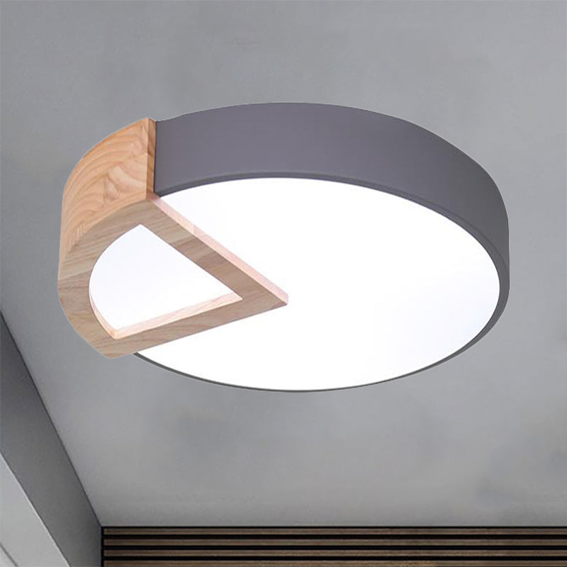 Nordic Macaron Flush Mount Light For Kids Bedrooms Grey / 12