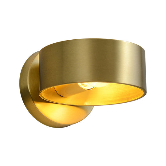 Minimalist Metal Circle Wall Lamp - Brass Sconce Lighting For Bedroom