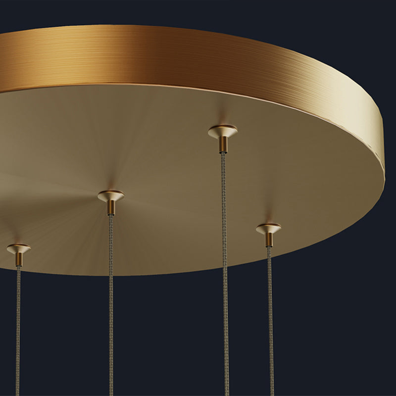 Gleaming Led Multi-Pendant Suspension Lighting For Dining Room