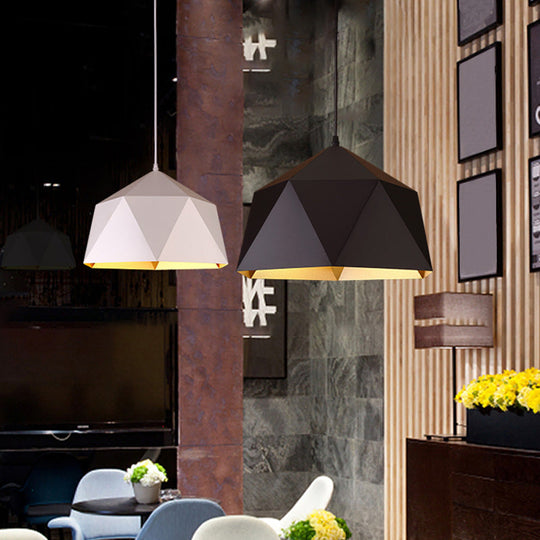 Modern Rhombus Metal Suspension Lamp - Loft Style Pendant Light Fixture For Living Room