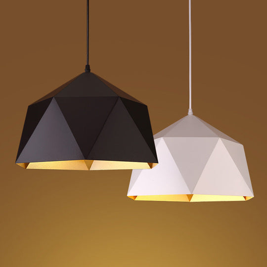Modern Rhombus Metal Suspension Lamp - Loft Style Pendant Light Fixture For Living Room