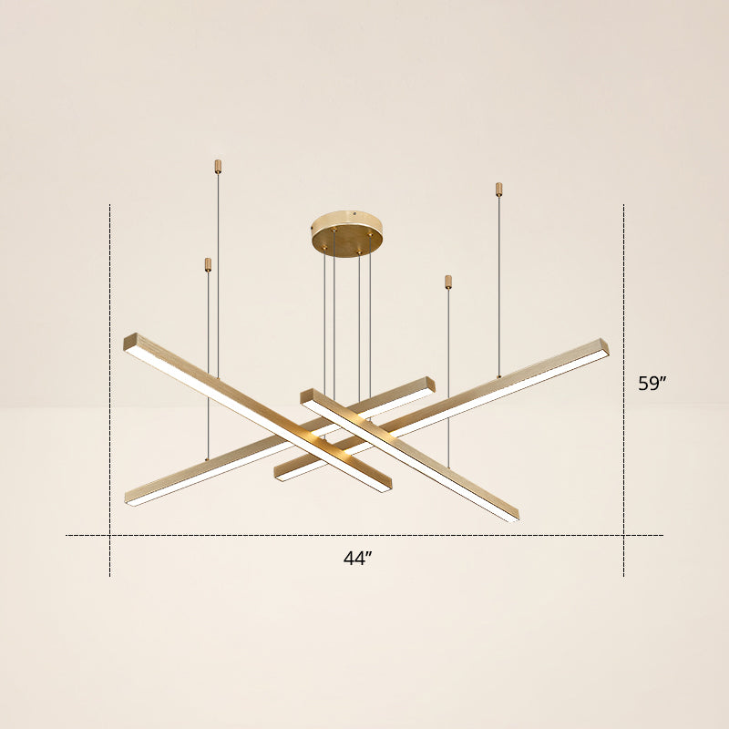 Adjustable Metal Line Art Led Pendant Lamp For Minimalist Bedroom Ceiling 4 / Gold White