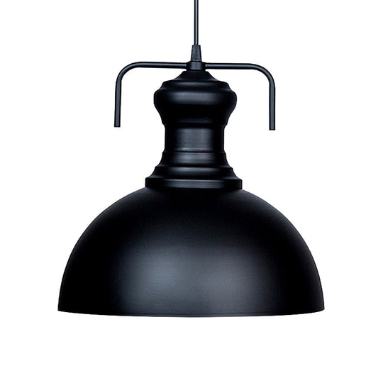 13’/16’ Warehouse Dome Hanging Ceiling Light - Metal Pendant In Black For Dining Room