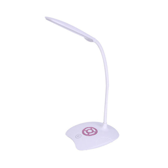 Adjustable Silicone Hose Desk Lamp With Touch Sensor Modern Led Light For Study - Pink/Gold