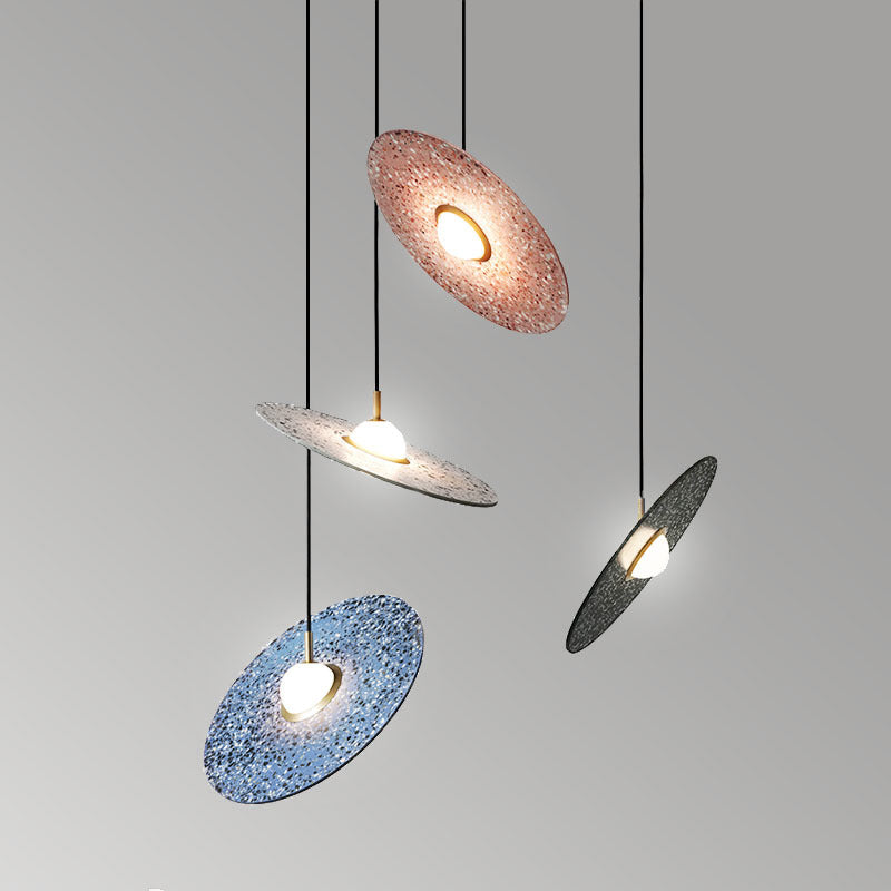 Minimalist Terrazzo Disc Suspension Ceiling Pendant Light