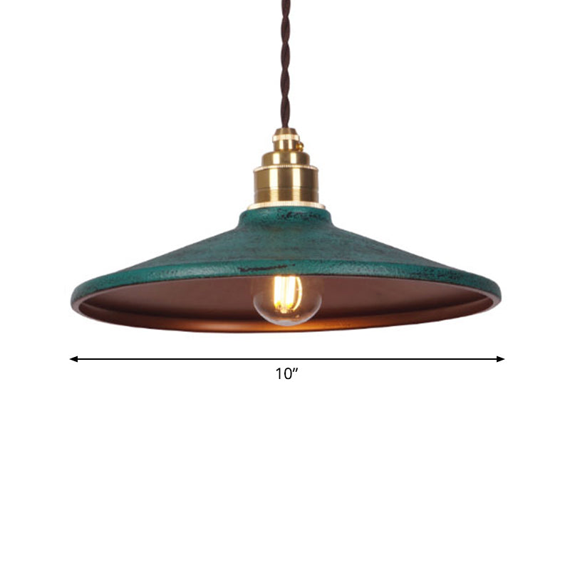 Industrial Metal Pendant Ceiling Lamp: Single-Shade Suspension Lighting For Bistro