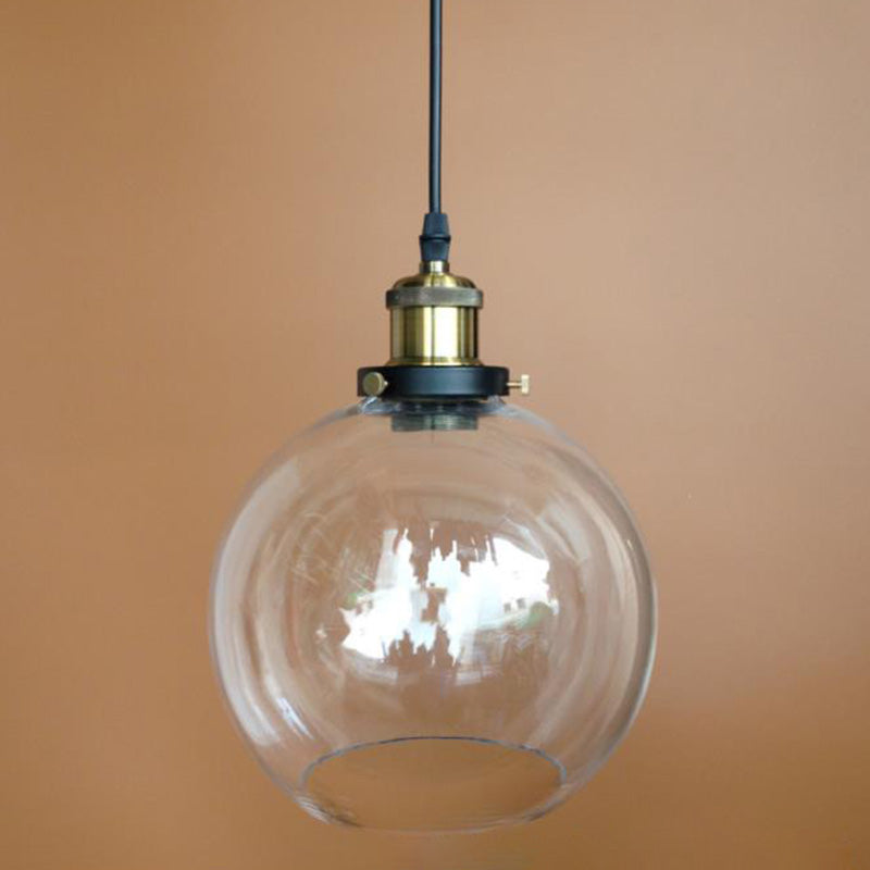 Nautical Glass Pendulum Pendant Light For Dining Room Suspension Clear / Globe