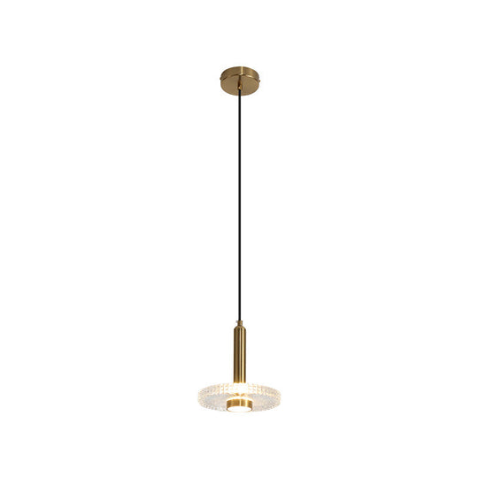 Sleek Acrylic Gold Led Ceiling Lamp - Perfect Bedroom Lighting