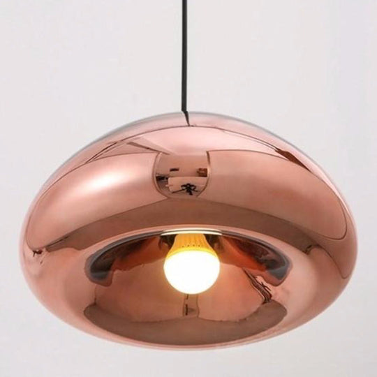 Elegant Glass Drop Pendant Light For Restaurants - Postmodern Style Ceiling Hang Recessed Shade