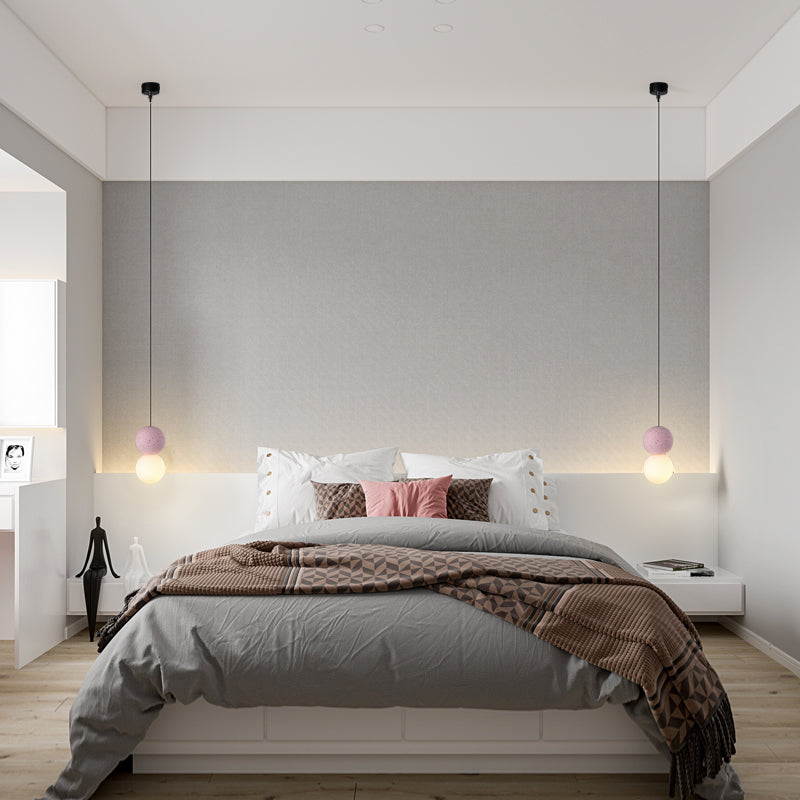 Terrazzo Gourd Hanging Lamp - Opal Glass Shade 1-Light Bar Pendant Lighting