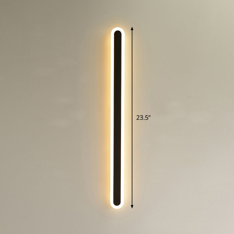Sleek Elliptical Acrylic Wall Sconce With Led Lighting For Aisle