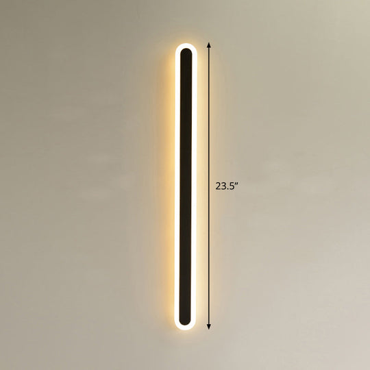 Sleek Elliptical Acrylic Wall Sconce With Led Lighting For Aisle