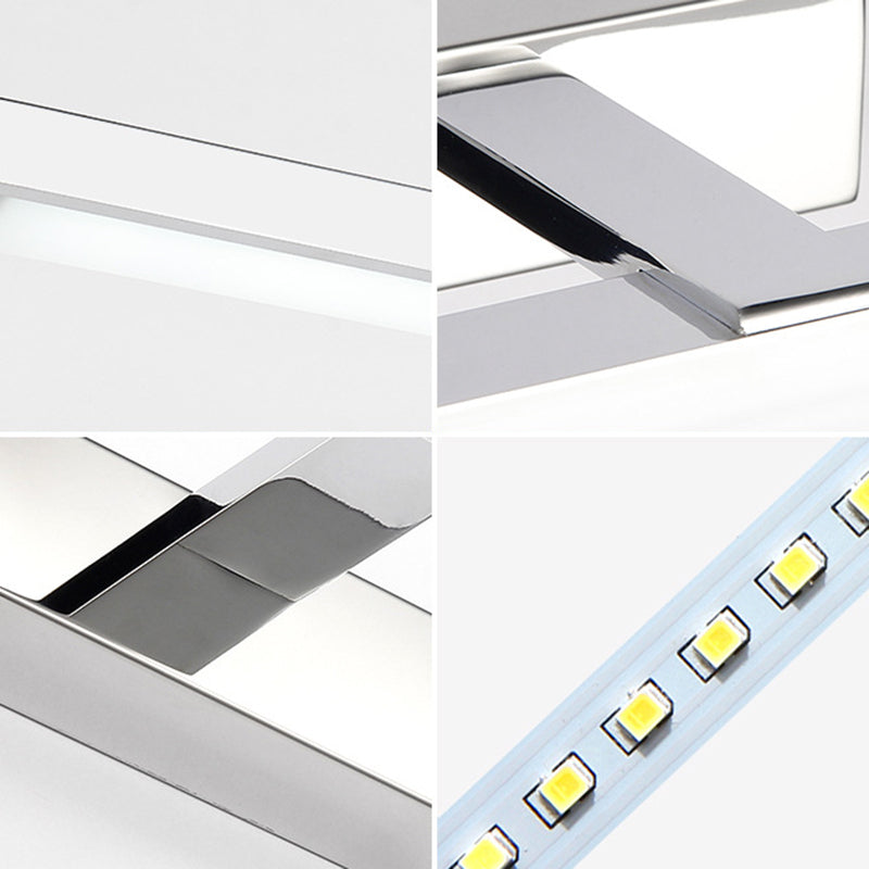 Minimalist White Rod Acrylic Led Wall Lamp - Bathroom Vanity Light