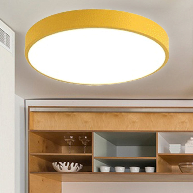 Modern Kids Bedroom Ceiling Light: Acrylic Round Flush Mount