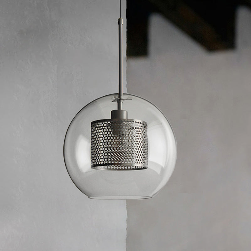 Modern Clear Glass Pendant Light For Dining Table - 1 Hanging Fixture