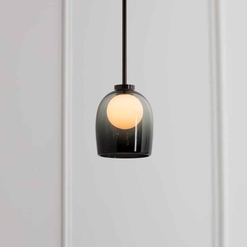 Modern Glass Pendant Lamp - Bell Style For Dining Room Table