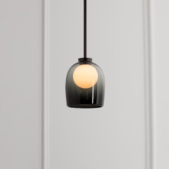 Modern Glass Pendant Lamp - Bell Style For Dining Room Table
