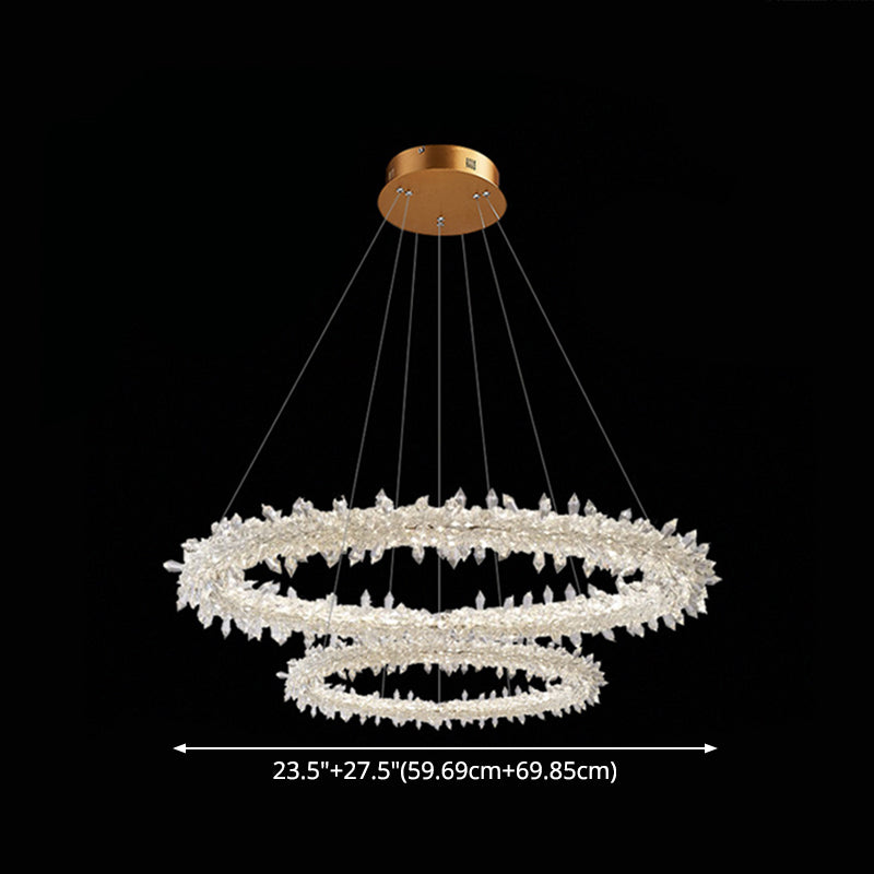 Crystal Flower Chandelier Light For Modern Living Rooms