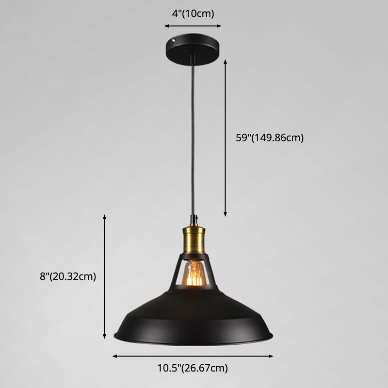 Industrial Metal Pendant Light Kit For Shaded Restaurant - Stylish Hanging Fixture