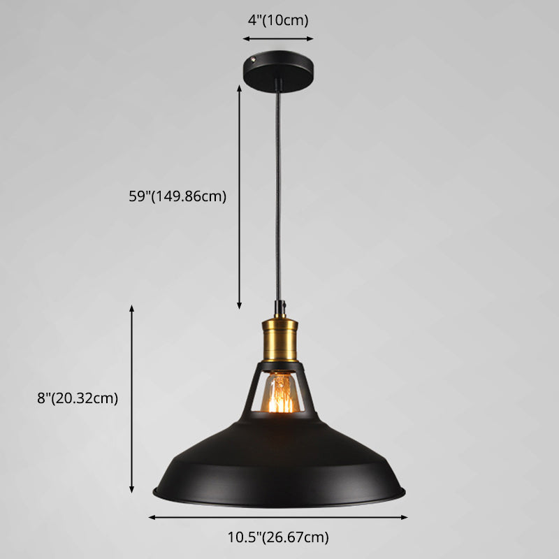 Industrial Metal Pendant Light Kit For Shaded Restaurant - Stylish Hanging Fixture