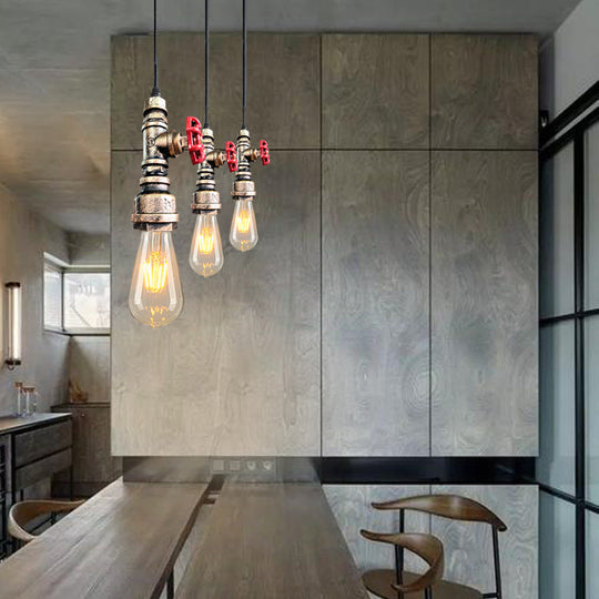 Industrial Metal Pendant Light With Exposed Bulb For Suspended Warehouse Lighting