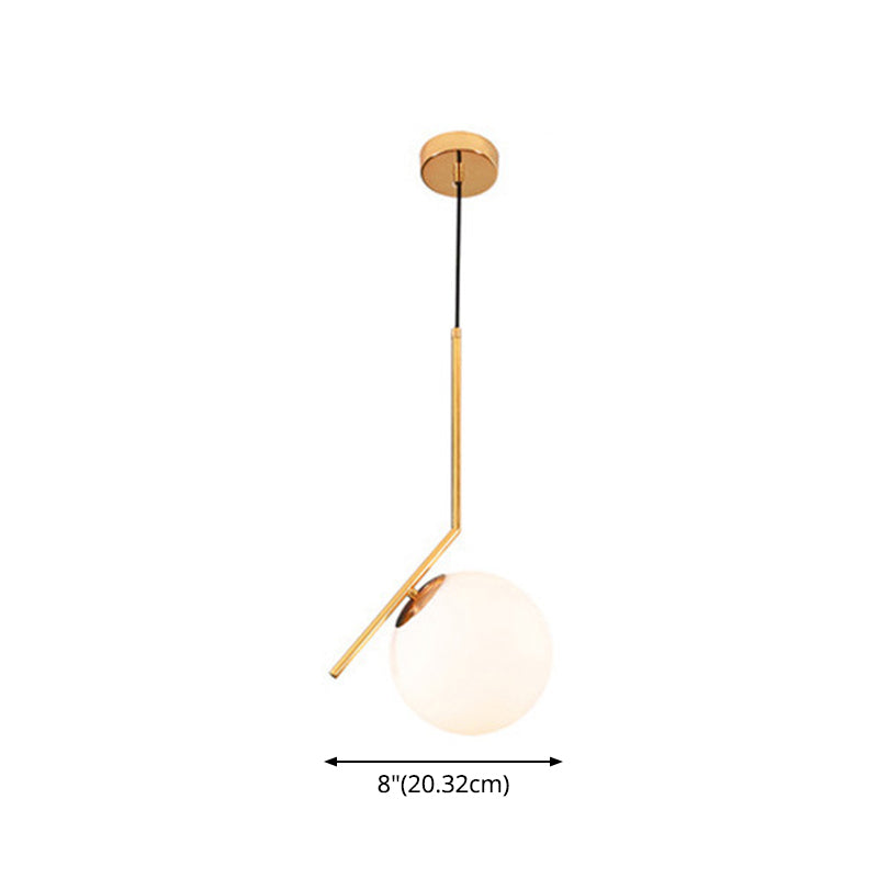 Mid Century Modern Glass Pendant Light Fixture - Stylish & Serene Bedroom Illumination