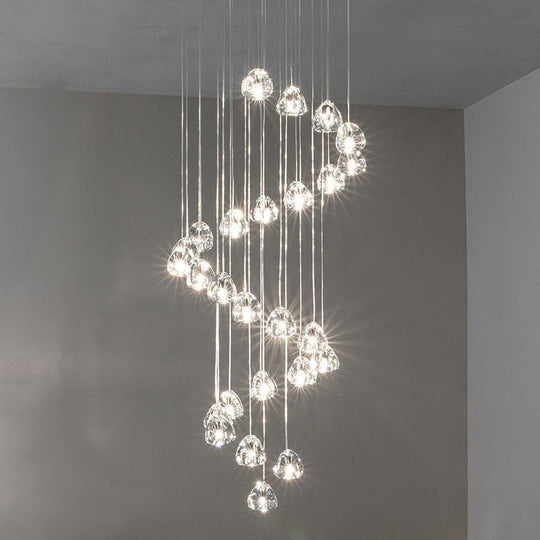 Bubble Glass Mini Pendant Light - Modern Nordic Design Led Round Stair Hanging Lamp