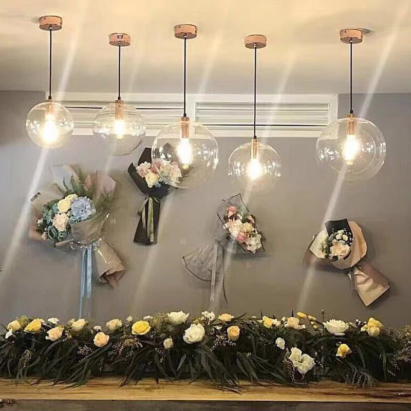 Modern Industrial Kitchen Glass Pendant Light For Dining And Bedroom