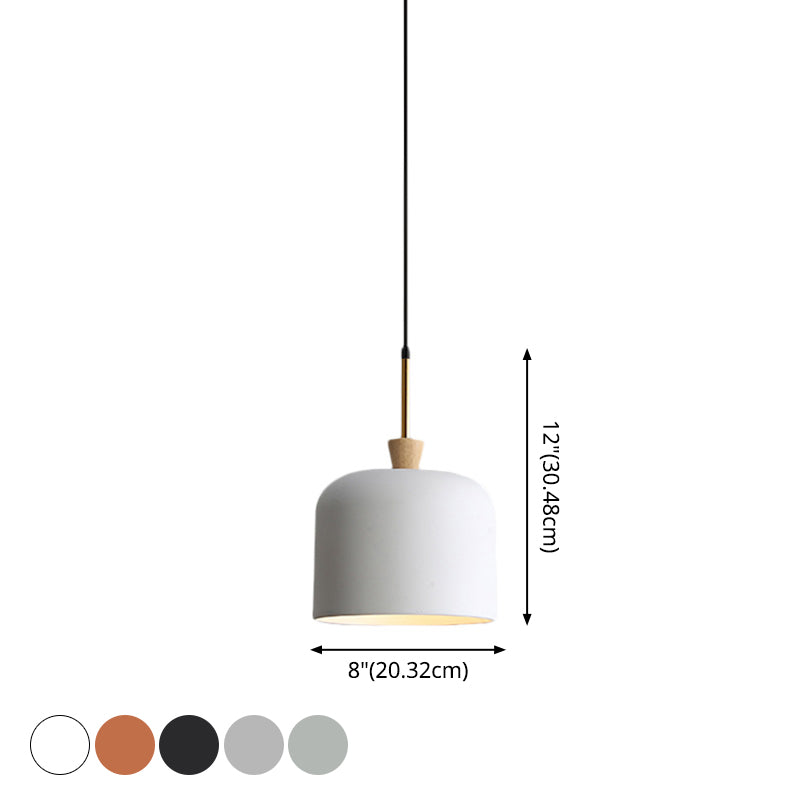 Colorful Macaron Pendant Light With Metal Shade - Industrial Hanging Lamp