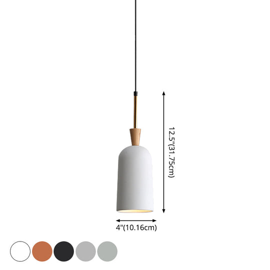 Colorful Macaron Pendant Light With Metal Shade - Industrial Hanging Lamp