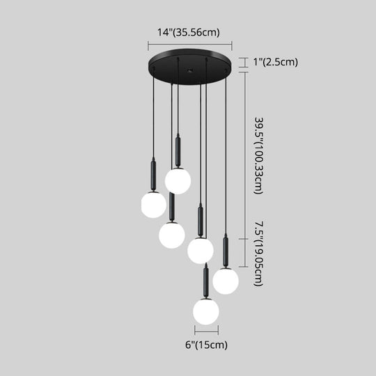 Minimalist Globe Pendant Light - Modern Metal Hanging Lamp For Living Room