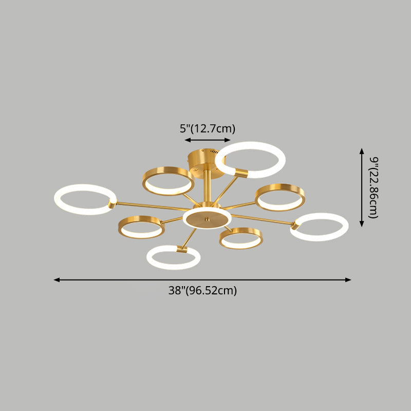 Contemporary Radial Chandelier Pendant Lighting For Living Room