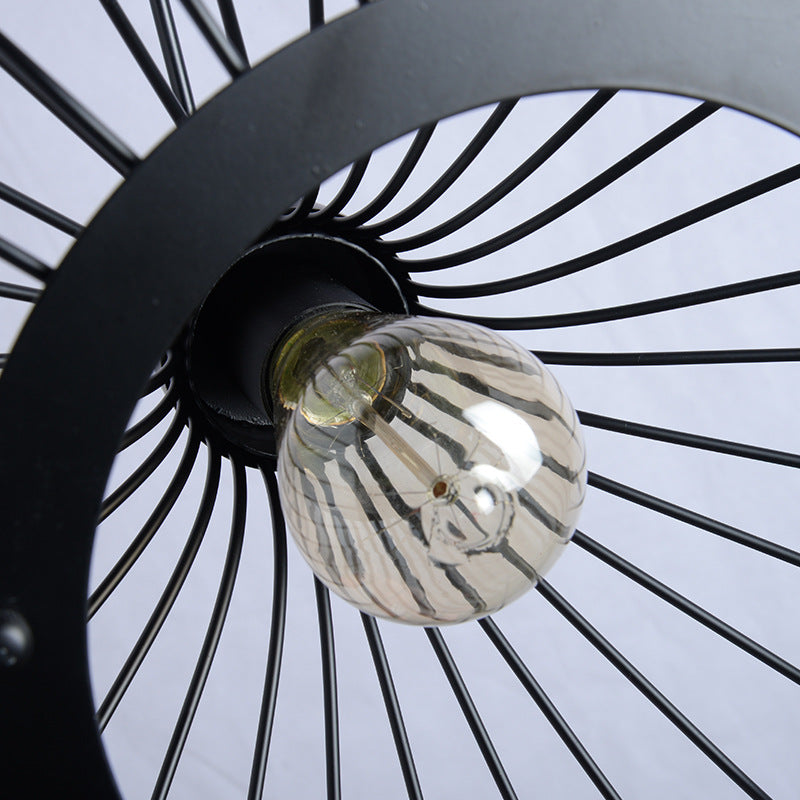 Retro Industrial Oval Pendant Lighting - Metal Ceiling Lights For Restaurants