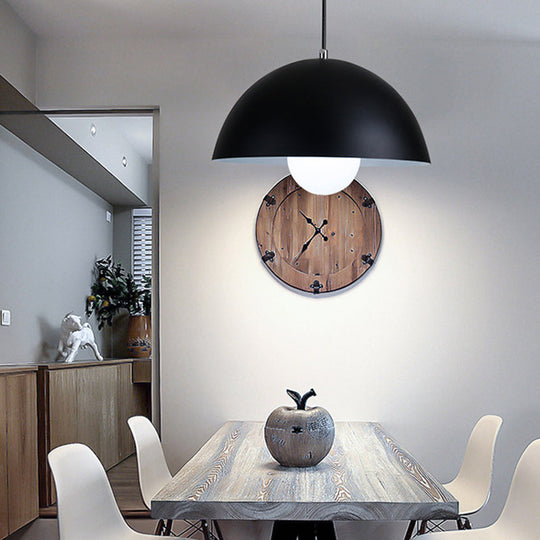 Dome Restaurant Pendant Light Modern Metal Design Hanging Ceiling With 1