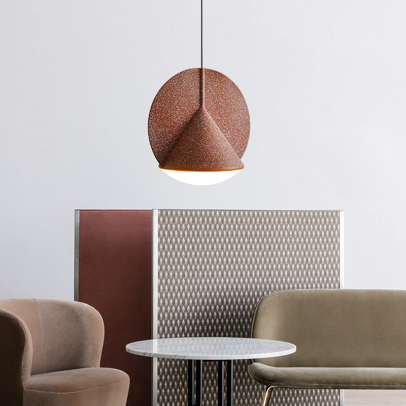 Nordic Modern Resin Pendant Lamp - 1-Light Round Shade Ideal For Living Room