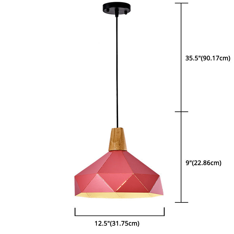 Diamond Drop Pendant Light For Modern Dining Rooms - Elegant 1-Light Ceiling Fixture