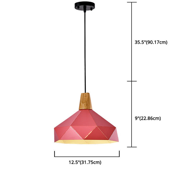 Diamond Drop Pendant Light For Modern Dining Rooms - Elegant 1-Light Ceiling Fixture
