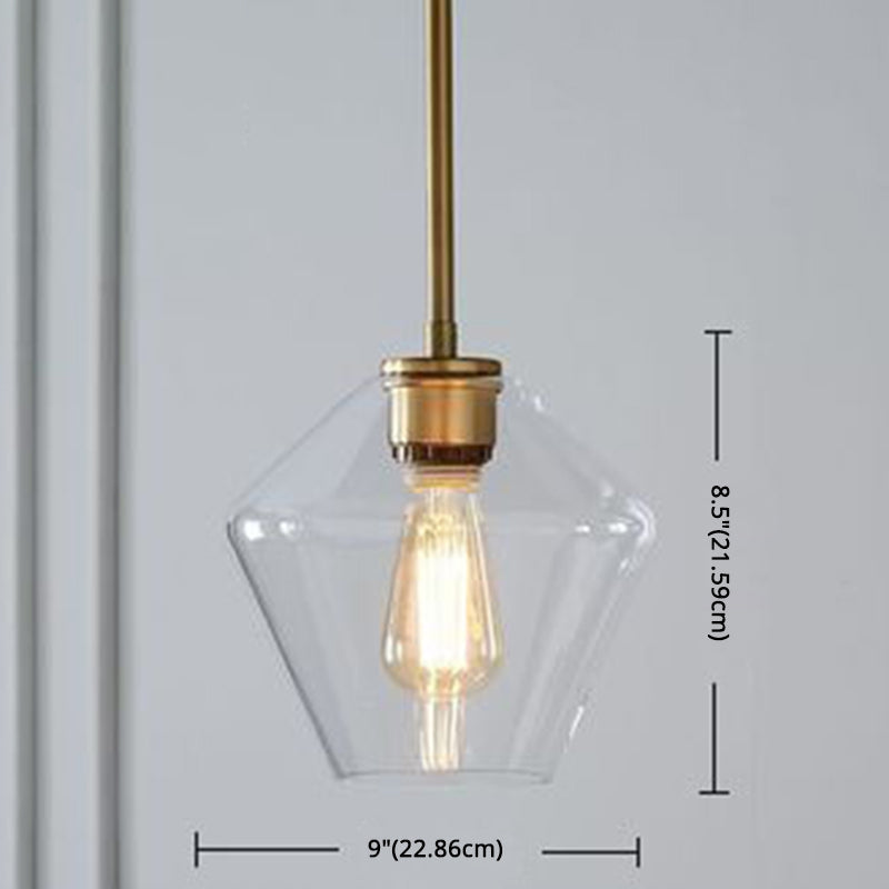 Modern Minimalist Glass Pendant Light - Stylish Dining Room Hanging Lamp