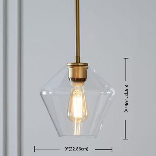 Modern Minimalist Glass Pendant Light - Stylish Dining Room Hanging Lamp
