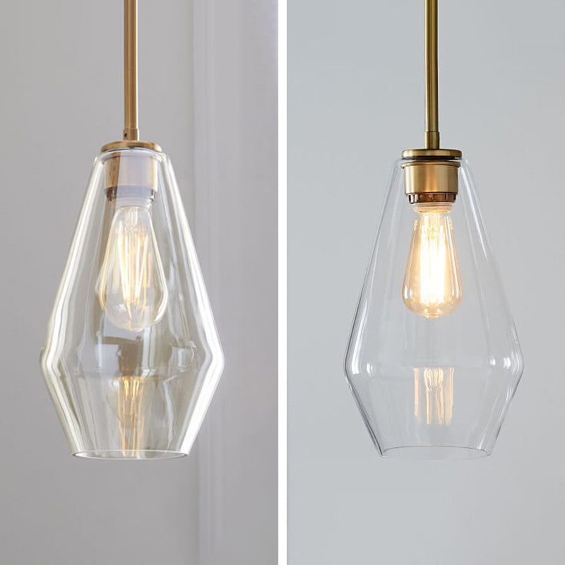 Modern Minimalist Glass Pendant Light - Stylish Dining Room Hanging Lamp