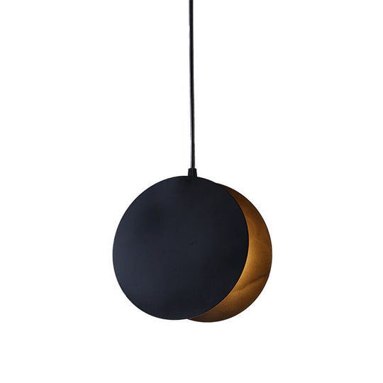 Round Pendant Lamp With Shell-Inspired Design And Macaron Style Metal Finish Perfect For Modern
