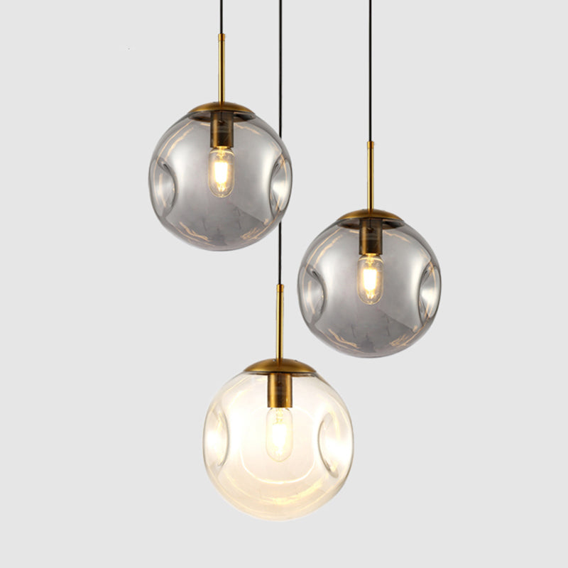Irregular Glass Ball Mini Pendant Light - Modern Minimalist Hanging Lighting Fixture For Dining Room