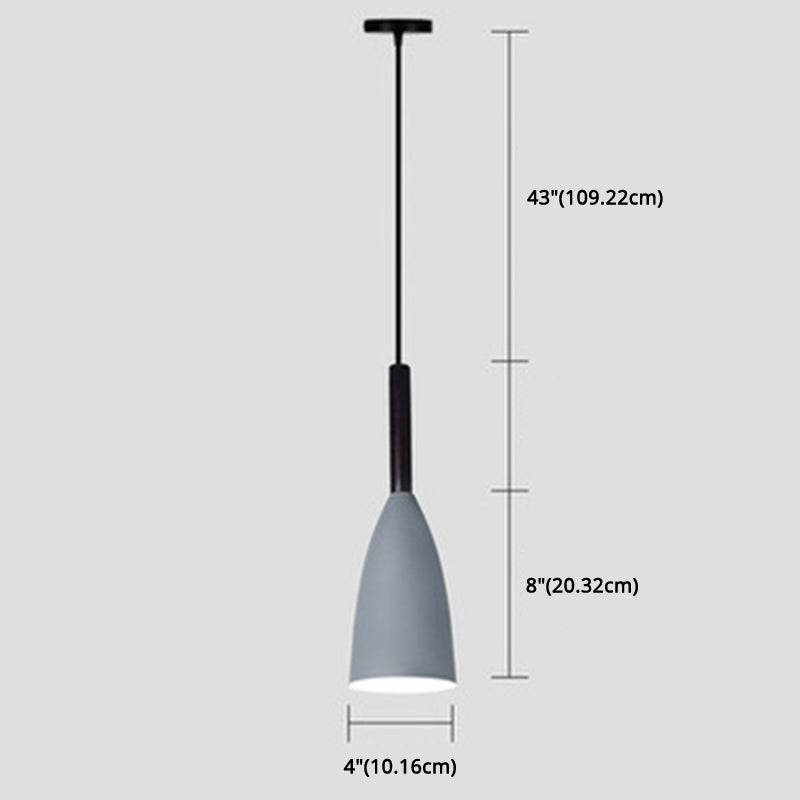 Macaroon Metal Goblet Pendant Lamp: Down Lighting Single Hanging Light For Dining Room