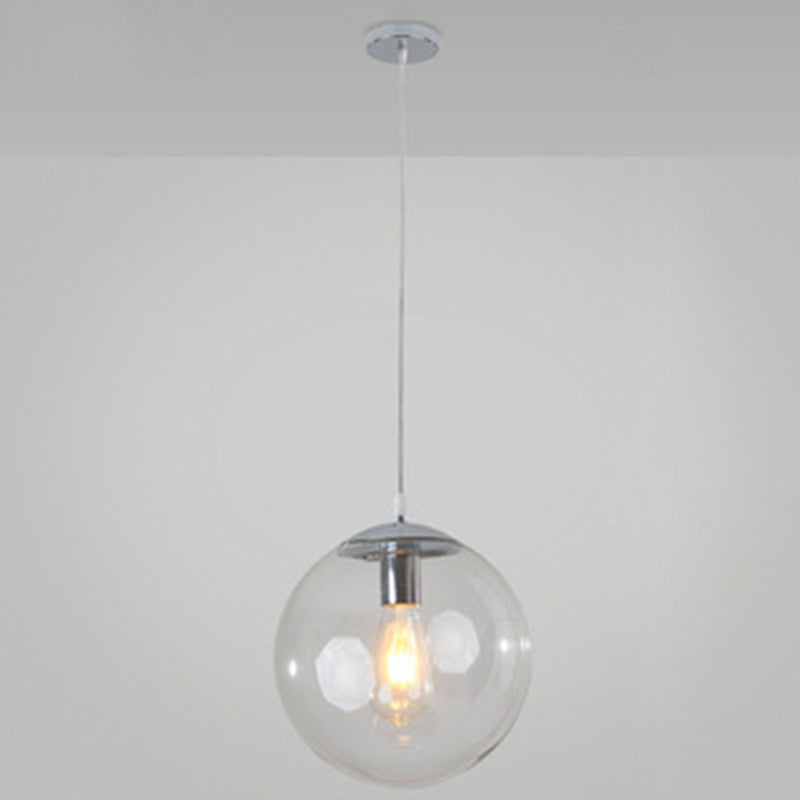 Minimalist Pendant Ceiling Light With Orb Glass Shade - Ideal Restaurant Lighting Fixture