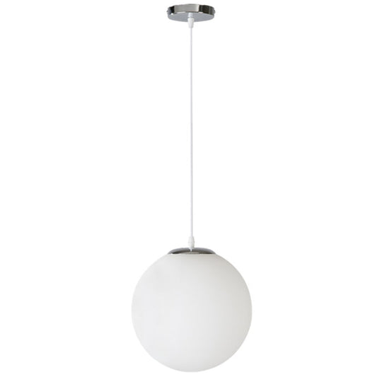 Modern Glass Pendant Lighting Fixture - White Hanging Light For Globe Clothes Shop