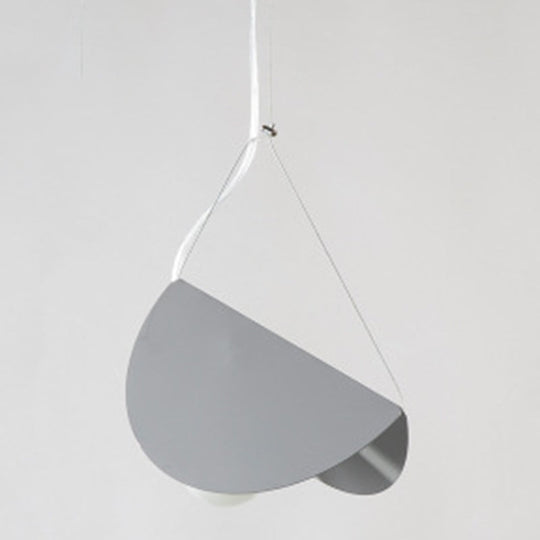 Sleek Metal Pendant Ceiling Light- Simplicity & Style In Living Room Lighting Grey